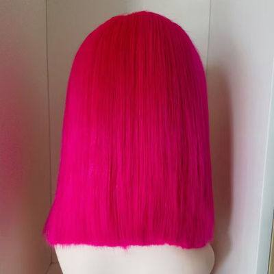 Peruca de Renda Frontal Cabelo Humano Virgem Brasileiro Cru Peruca de Renda Bob Curto