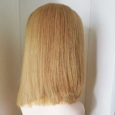 Peruca de Renda Frontal Cabelo Humano Virgem Brasileiro Cru Peruca de Renda Bob Curto