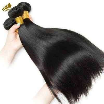 Cabelo de tecido humano virgem Remy Cabelo em feixe Direito Duplo Desenhado Preto Natural