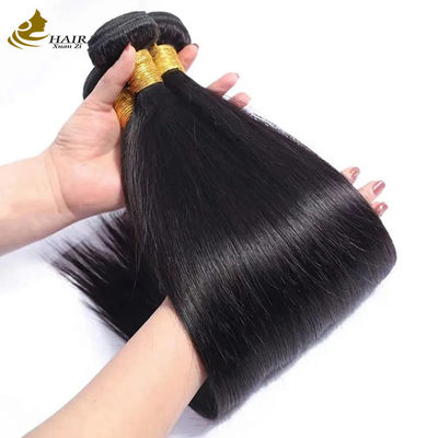 Cabelo de tecido humano virgem Remy Cabelo em feixe Direito Duplo Desenhado Preto Natural