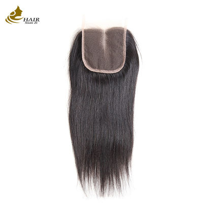 100% cabelo humano 4*4 fechamento de renda cor natural fechamento de renda reta brasileira