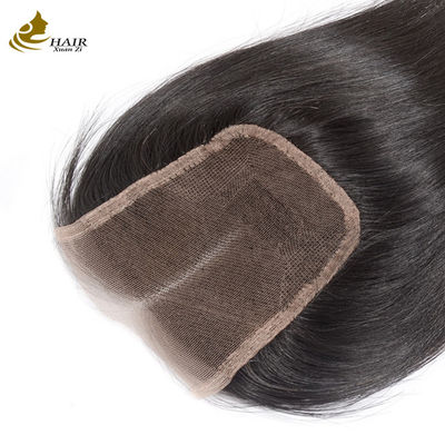100% cabelo humano 4*4 fechamento de renda cor natural fechamento de renda reta brasileira