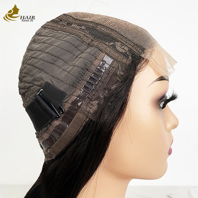 Peruca de cabelo humano com topo de seda liso e reto de cabelo humano brasileiro virgem para mulheres