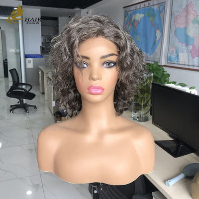 Personalizado Gery 5*5 HD Body Wave Glueless Silk Top Full Lace Peruca