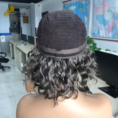 Personalizado Gery 5*5 HD Body Wave Glueless Silk Top Full Lace Peruca