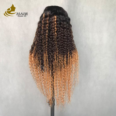 Peruca Mulher longa ondulada 1b/4/27 de cor cabelo humano Peruca em forma de U