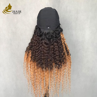 Peruca Mulher longa ondulada 1b/4/27 de cor cabelo humano Peruca em forma de U