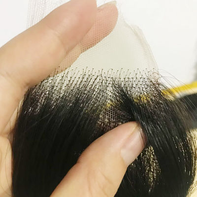 Fechamento de cabelo humano com renda invisível HD 2x6 liso brasileiro
