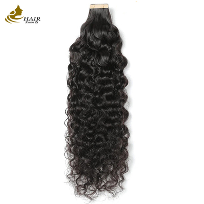 20 polegadas de fita natural de água negra em extensões de cabelo humano