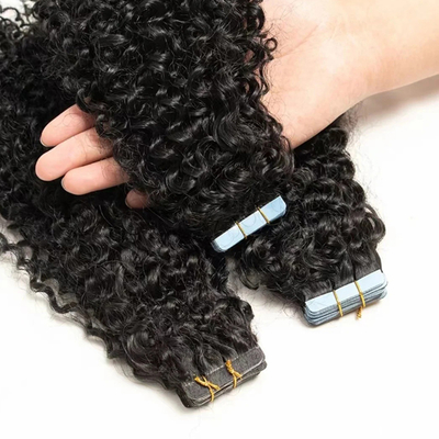 20 polegadas de fita natural de água negra em extensões de cabelo humano