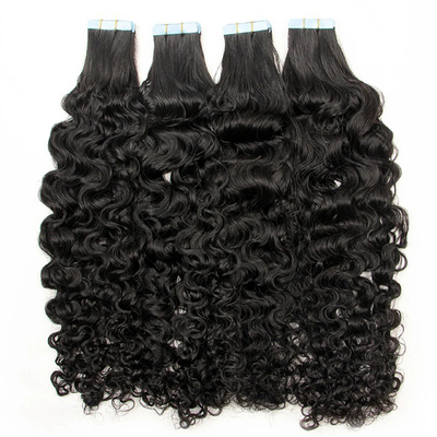 20 polegadas de fita natural de água negra em extensões de cabelo humano