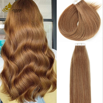 #30 Cor Cabelo Liso Virgem Fita Em Extensões de Cabelo Humano Para Mulher
