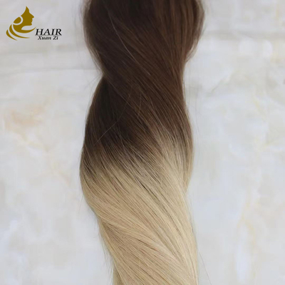 Popular Tecido de pele reta 100% Remy cabelo humano fita de extensão de cabelo cutícula alinhado cabelo virgem