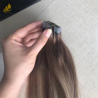 4/18 Tela colorida em extensões de cabelo cabelo humano virgem reta