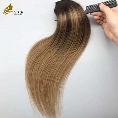 100% de cabelo humano virgem verdadeira fita em extensões de cabelo B2/6 cor extensões de cabelo reto