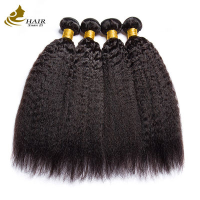 22 polegadas Preto Natural Cabelo Humano Virgem Brasileiro Cacheado Liso Pacote de Cabelo Tecido