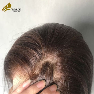 3# Color Straight Needle Delivery Human Hair Lace Wig Virgin Human Hair Full Lace Wig