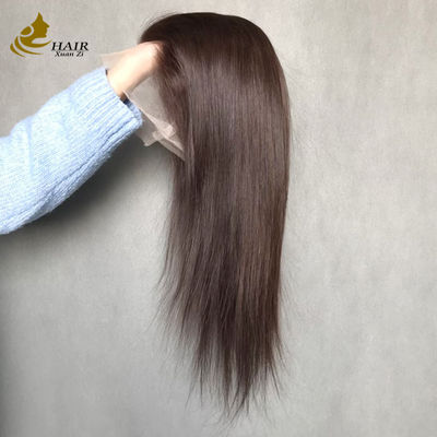 3# Color Straight Needle Delivery Human Hair Lace Wig Virgin Human Hair Full Lace Wig