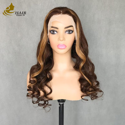 Factory Wholesale High Quality Customized Super Low Price Wholesale Front Lace Wig Highlight Piano Color Real Wig
