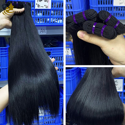 High Grade 18inch Straight Natural Black 100% Virgin Human Hair Bundles Weft